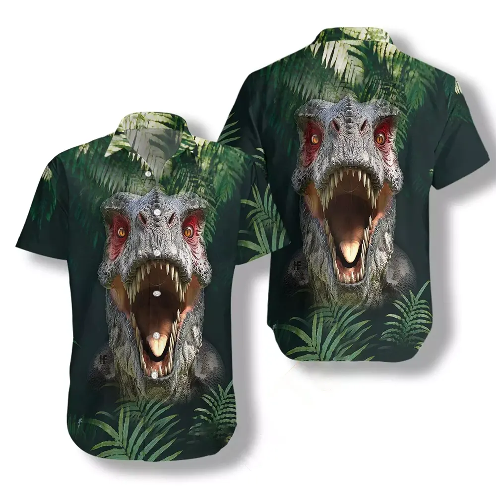 Rexy Form The Bush Dinosaur Hawaiian shirts