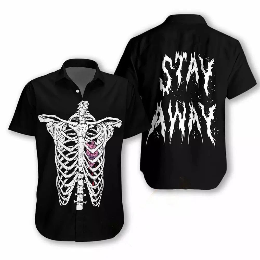 Rib Cage With Broken Heart Goth Hawaiian shirts 9 Rib Cage With Broken Heart Goth Hawaiian shirts
