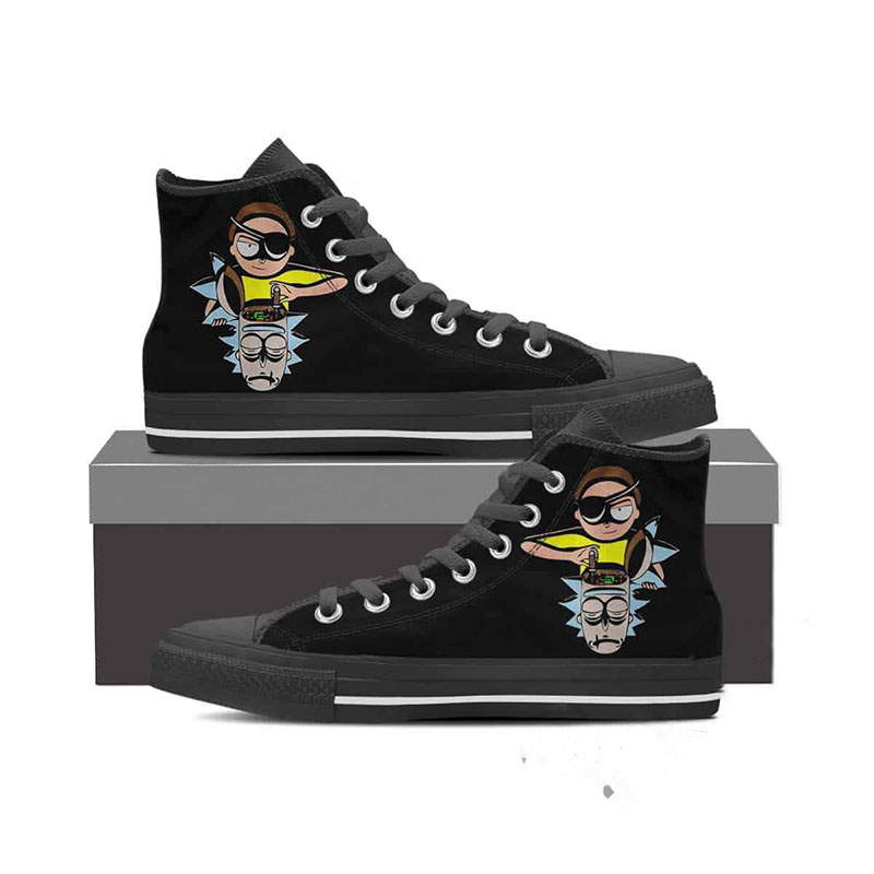 Rick And Morty High Top Shoes