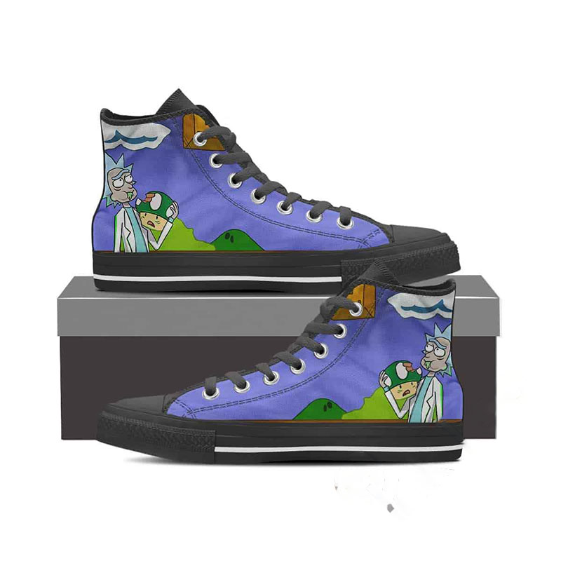 Rick And Morty High Top Shoes