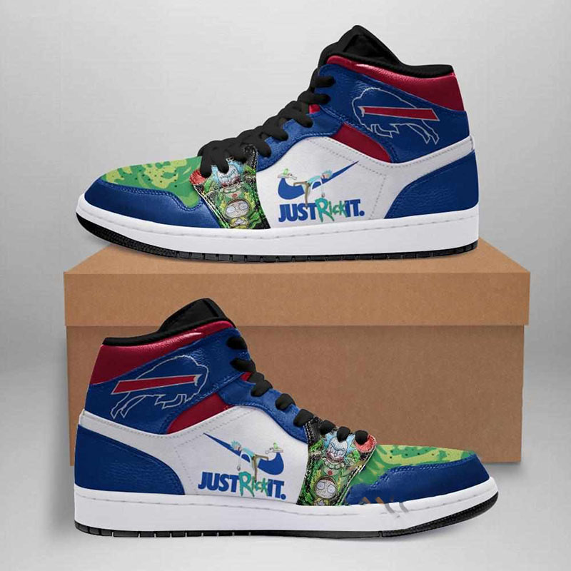 Rick And Morty Buffalo Bills Custom Air Jordan Shoes