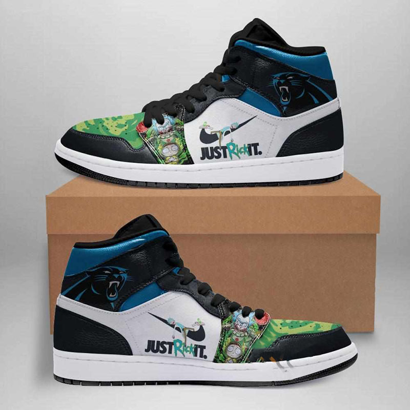 Rick And Morty Carolina Panthers Custom Air Jordan Shoes 2 Rick And Morty Carolina Panthers Custom Air Jordan Shoes