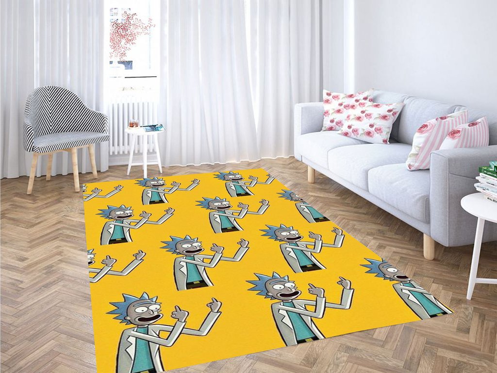Rick And Morty Comic Living Room Modern Carpet Rug
