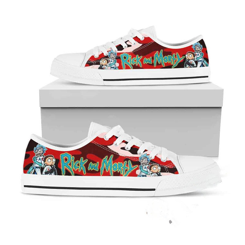 Rick And Morty Camo Low Top Shoes