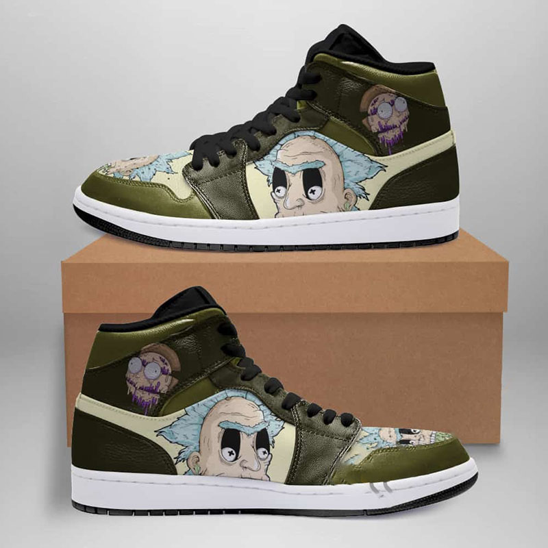 Rick And Morty Custom Air Jordan Shoes 2 Rick And Morty Custom Air Jordan Shoes