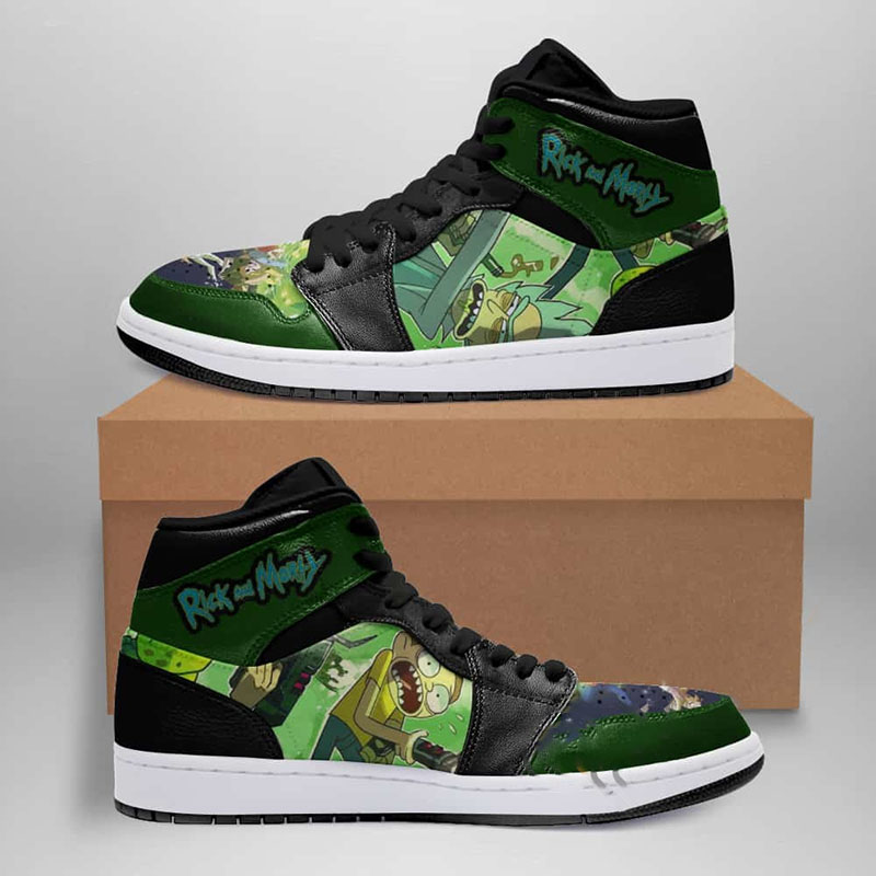 Rick And Morty Custom Air Jordan Shoes 4 Rick And Morty Custom Air Jordan Shoes