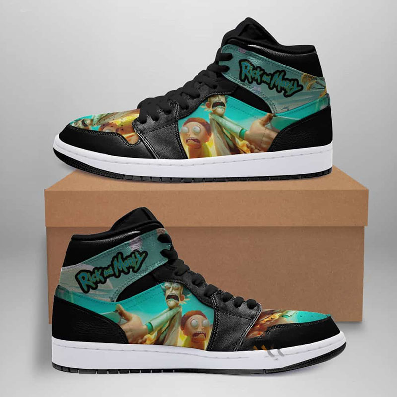 Rick And Morty Custom Air Jordan Shoes 14 Rick And Morty Custom Air Jordan Shoes