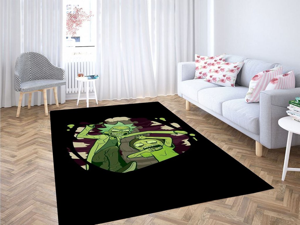 Rick And Morty Header Living Room Modern Carpet Rug 2 Rick And Morty Header Living Room Modern Carpet Rug