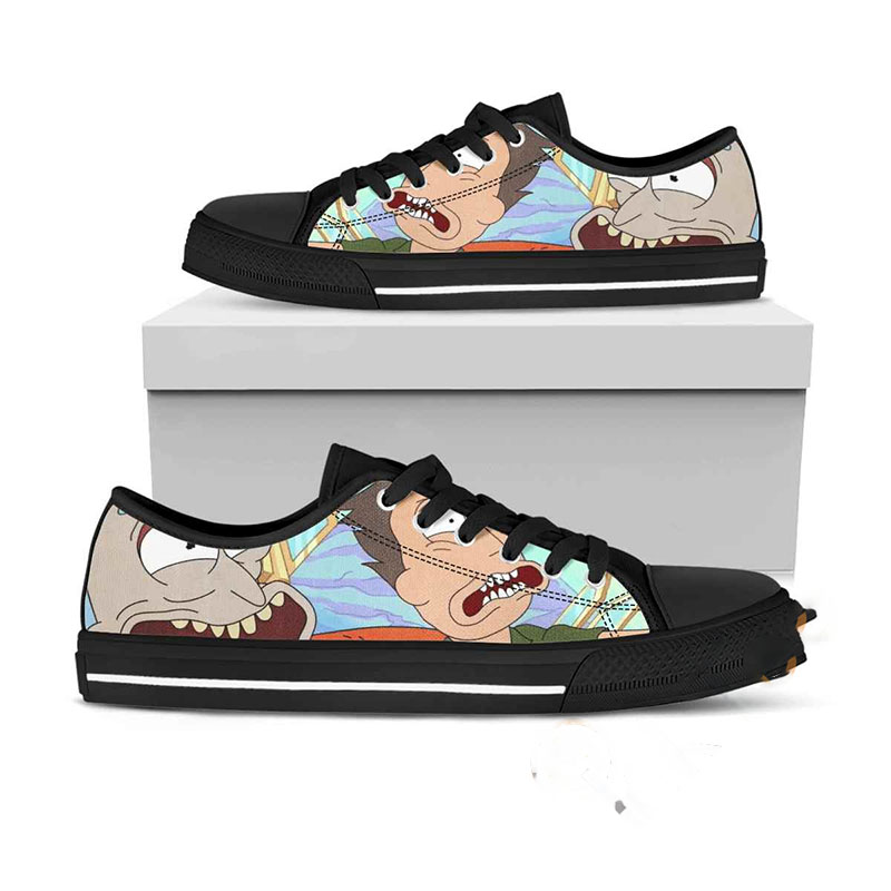 Rick And Morty Seamless Pattern Low Top Shoes
