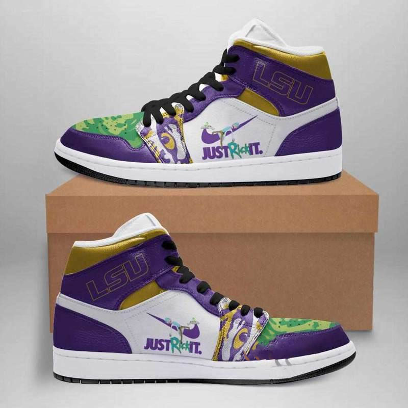 Rick And Morty LSU Tigers Custom Air Jordan Shoes