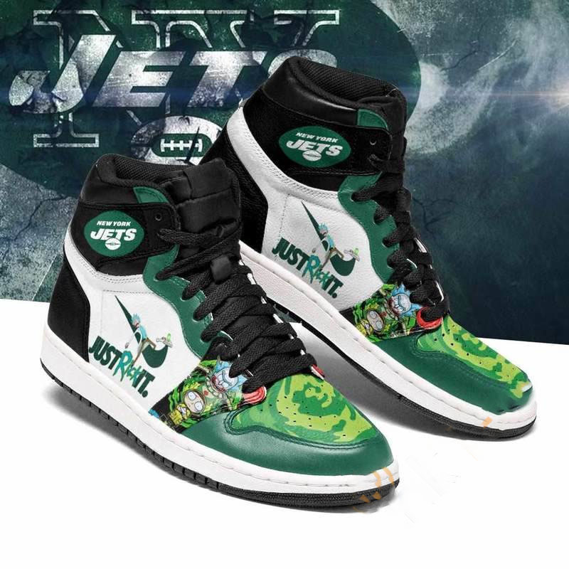 Rick And Morty New York Jets Custom Air Jordan Shoes 16 Rick And Morty New York Jets Custom Air Jordan Shoes