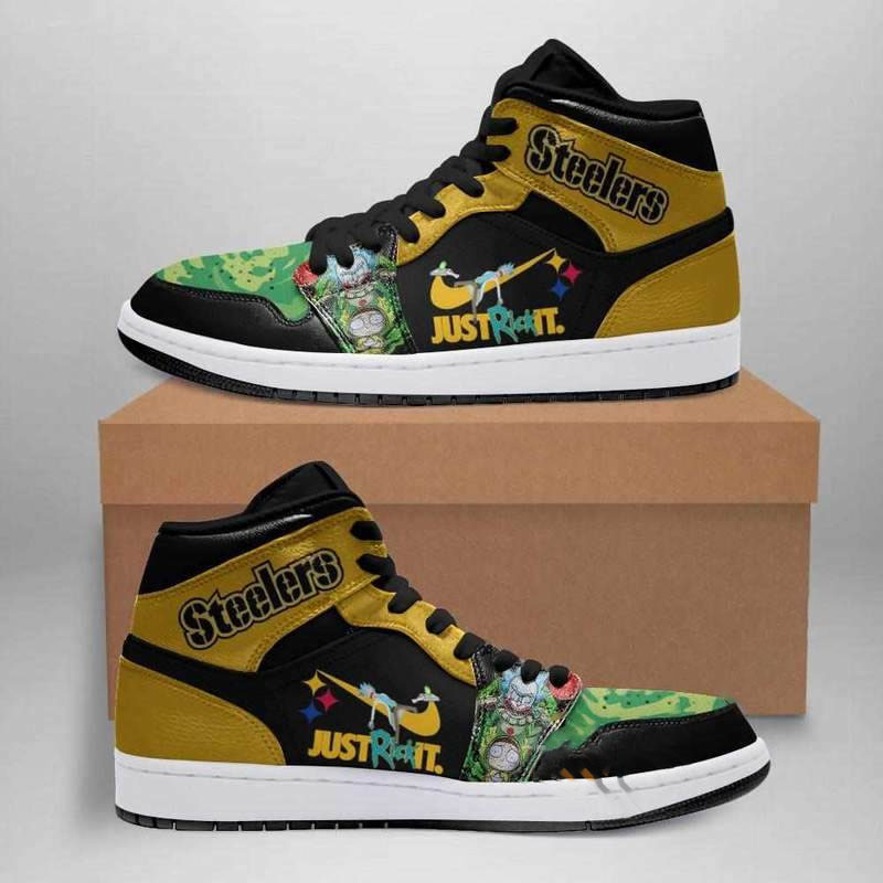 Rick And Morty Pittsburgh Steelers Custom Air Jordan Shoes 5 Rick And Morty Pittsburgh Steelers Custom Air Jordan Shoes