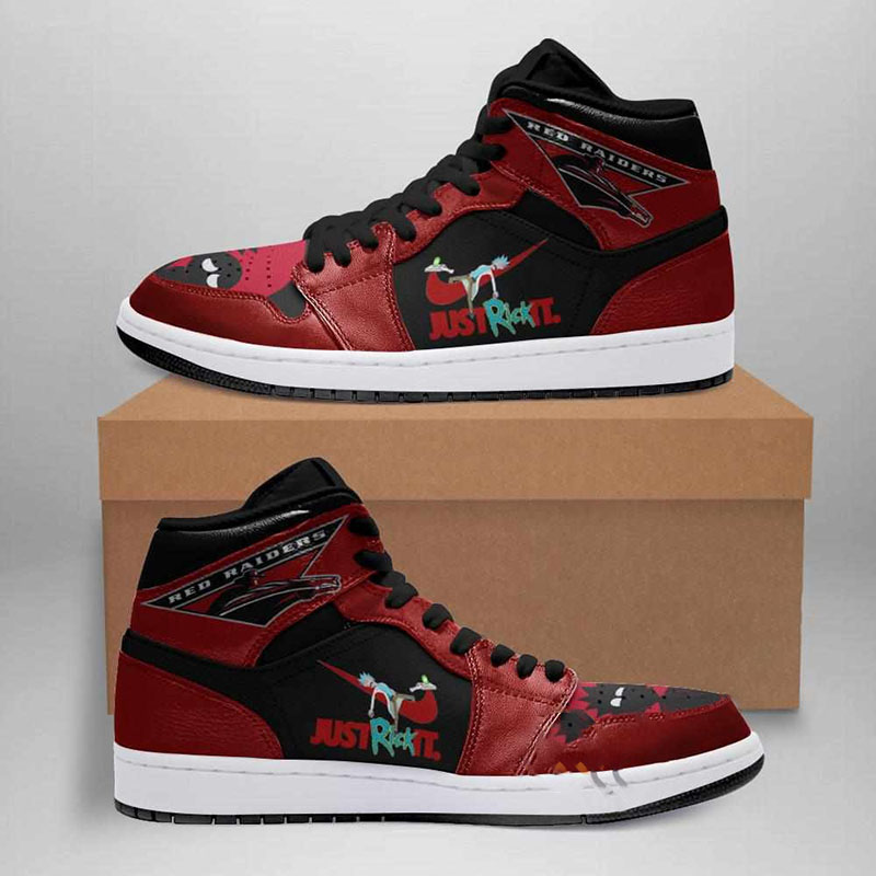 Rick And Morty Texas Tech Red Raiders Custom Air Jordan Shoes