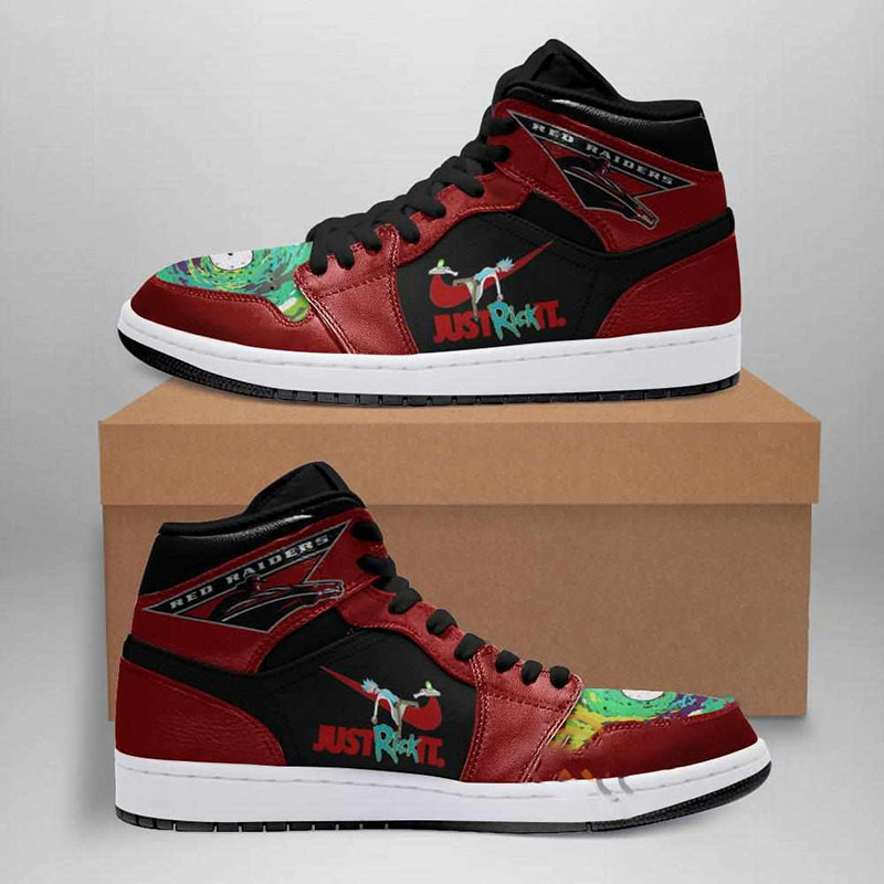Rick And Morty Texas Tech Red Raiders Custom Air Jordan Shoes