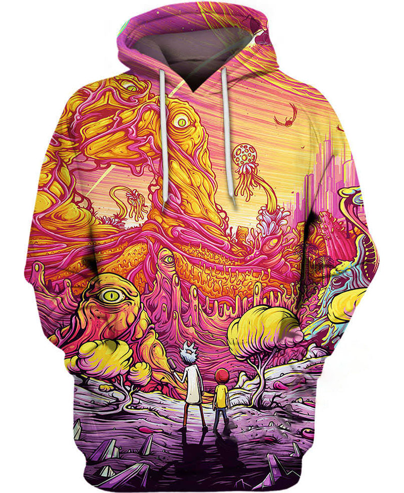 Rick And Morty Trippy Hoodie 3D 9 Rick And Morty Trippy Hoodie 3D