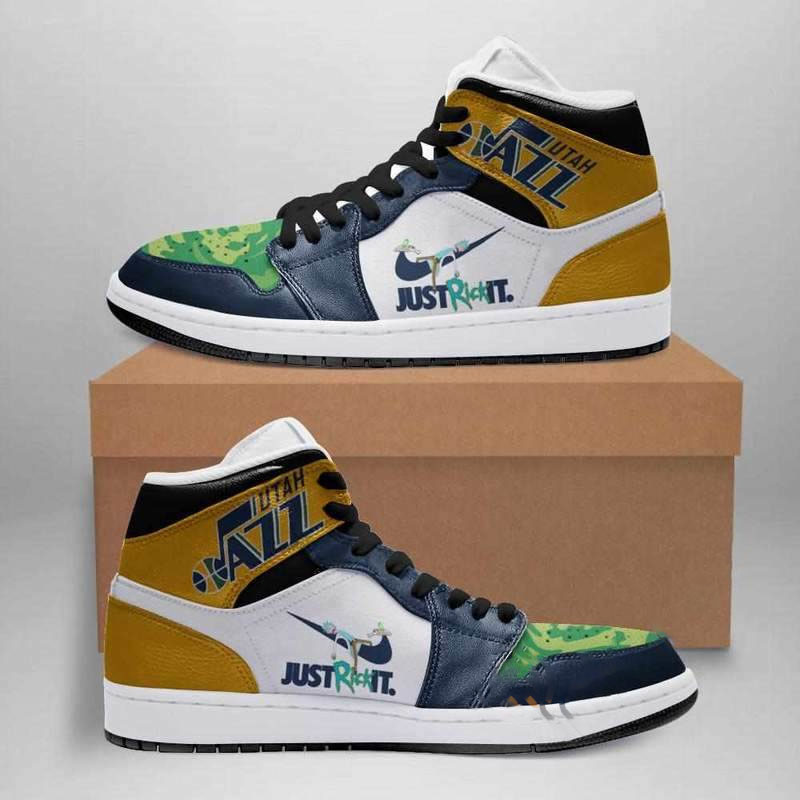 Rick And Morty Utah Jazz Custom Air Jordan Shoes 7 Rick And Morty Utah Jazz Custom Air Jordan Shoes