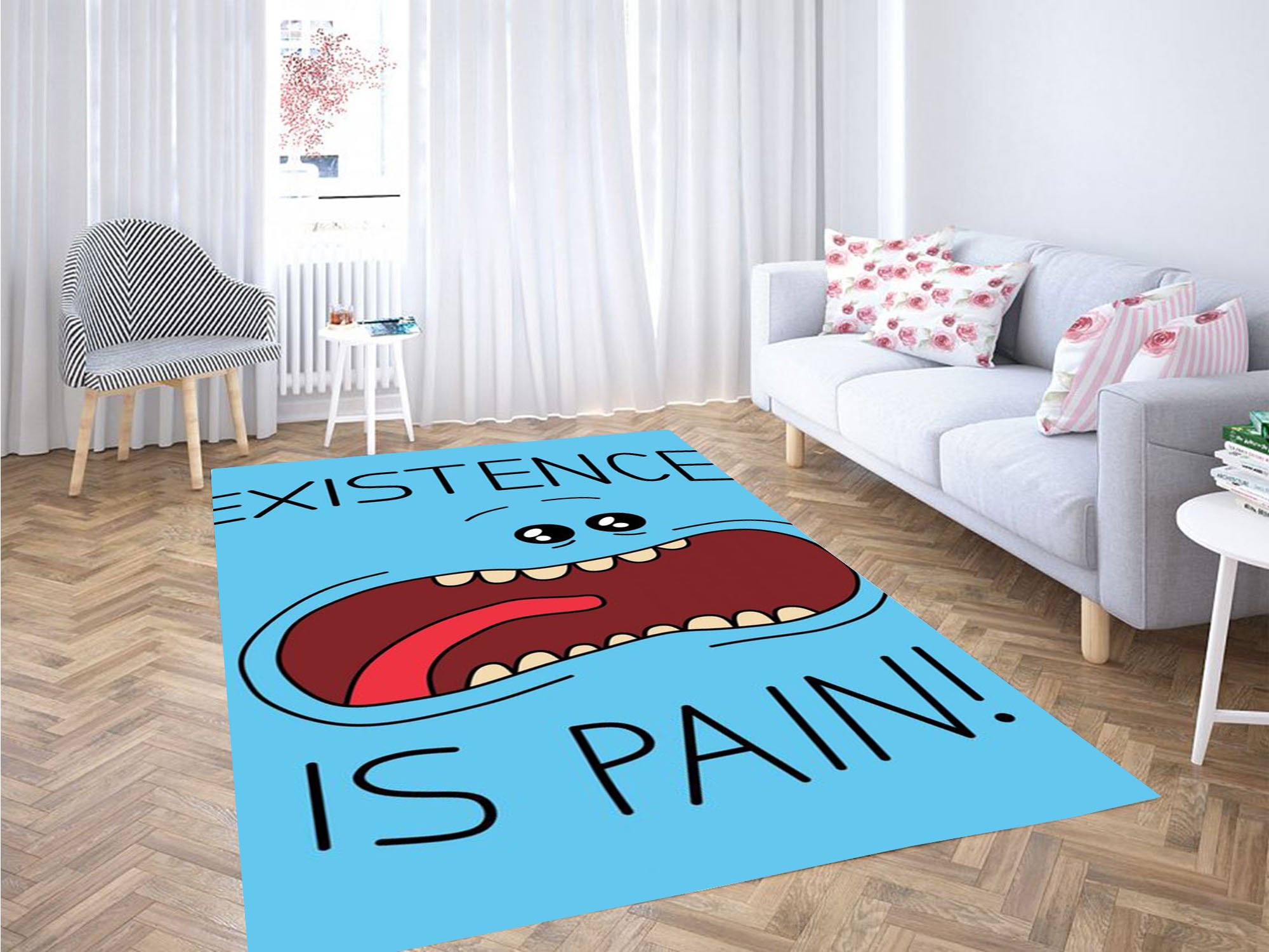 Rick And Morty Wallpaper Blue Carpet Rug 2 Rick And Morty Wallpaper Blue Carpet Rug