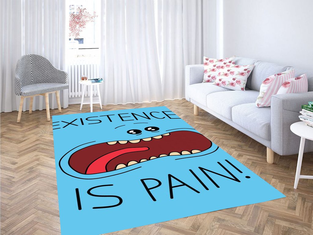 Rick And Morty Wallpaper Blue Living Room Modern Carpet Rug