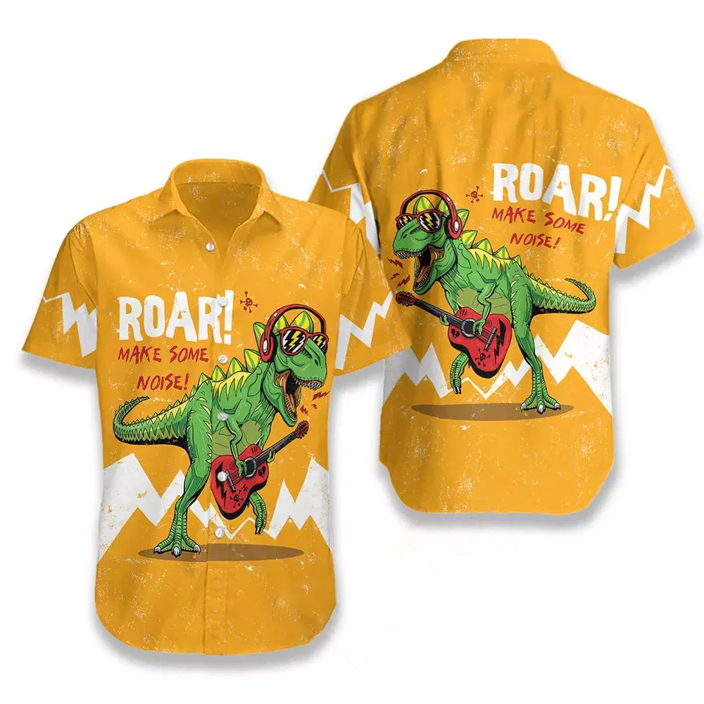 Roar! Make Some Noise Dinosaur Hawaiian shirts