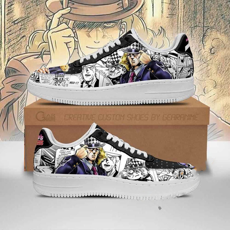 Robert Speedwagon Manga Style Jojo’s Anime Nike Air Force Shoes