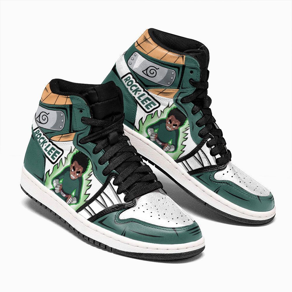 Rock Lee Power Naruto Custom Anime Air Jordan Shoes