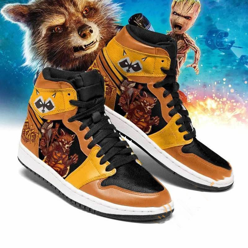 Rocket Raccoon Marvel Custom Air Jordan Shoes 1 Rocket Raccoon Marvel Custom Air Jordan Shoes