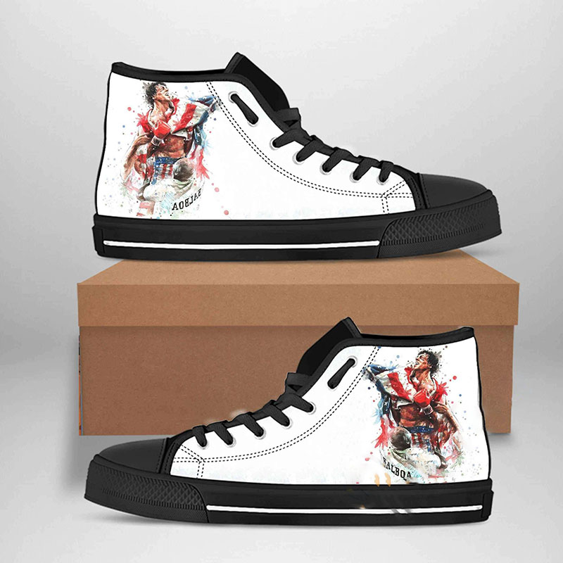 Rocky Balboa Best Movie Character High Top Shoes