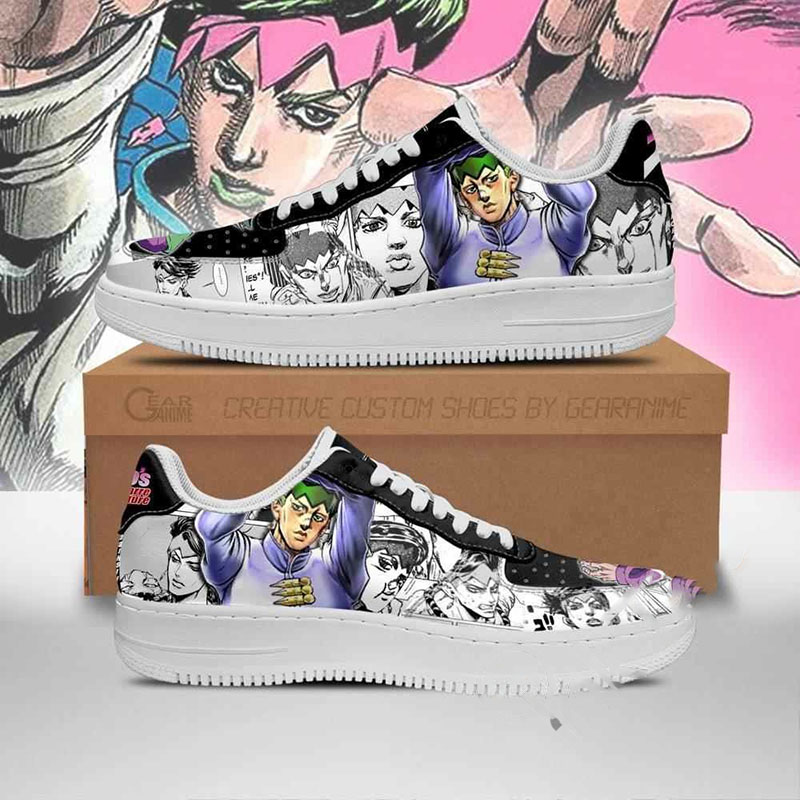 Rohan Kishibe Manga Style Jojo’s Anime Nike Air Force Shoes