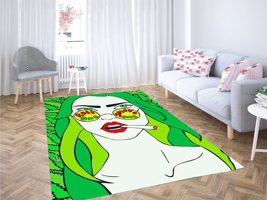 Roll One Smoke One Background Living Room Modern Carpet Rug