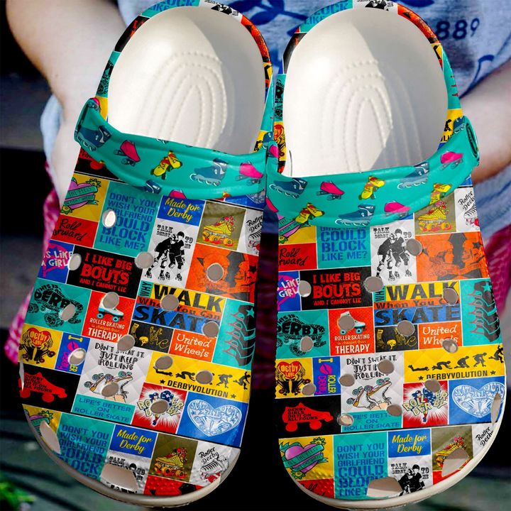 Roller Derby Hit Like A Girl Crocs Clog Shoes 15 Roller Derby Hit Like A Girl Crocs Clog Shoes
