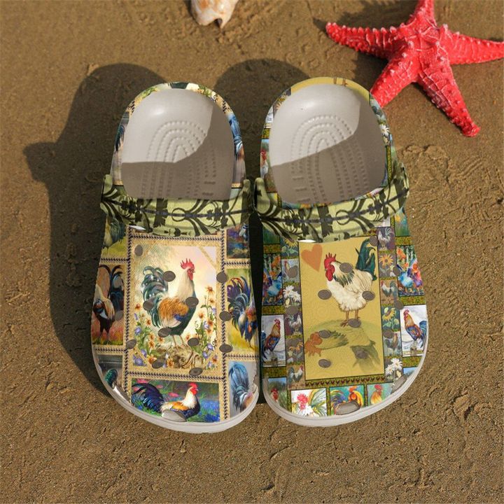 Rooster Fragments Crocs Clog Shoes