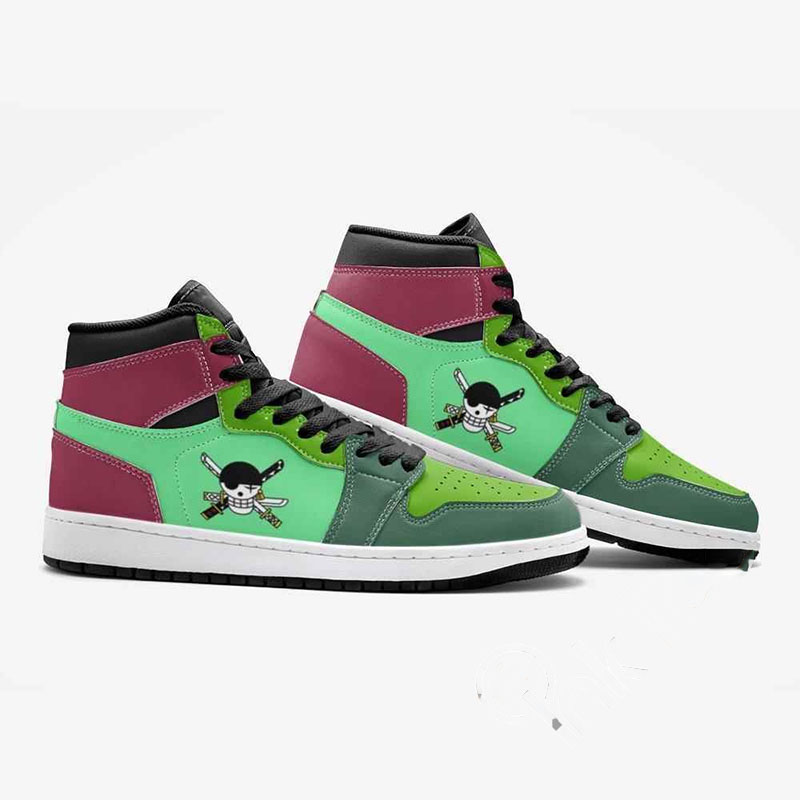 Roronoa Zoro One Piece Custom Air Jordan Shoes