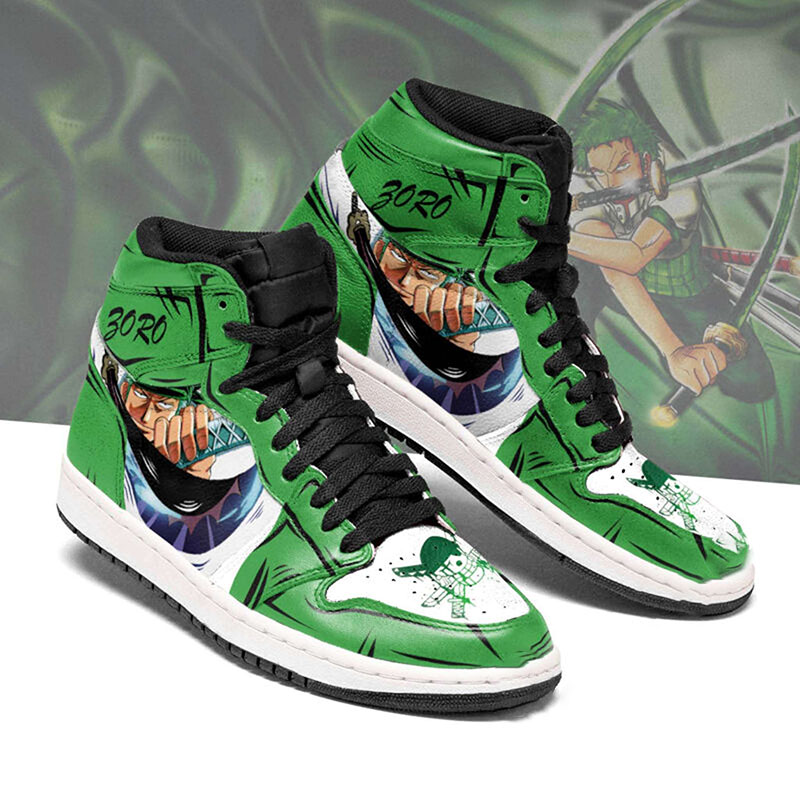 Roronoa Zoro One Piece Personalized Custom Air Jordan Shoes 12 Roronoa Zoro One Piece Personalized Custom Air Jordan Shoes