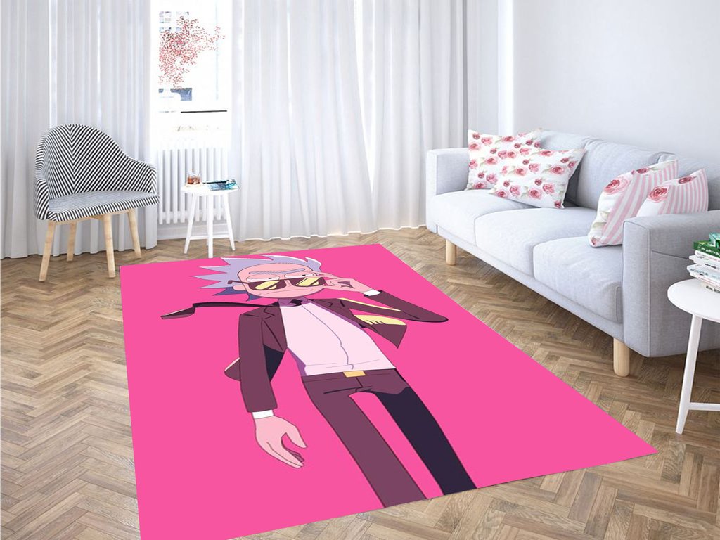 Run The Jewels Rick And Morty Living Room Modern Carpet Rug