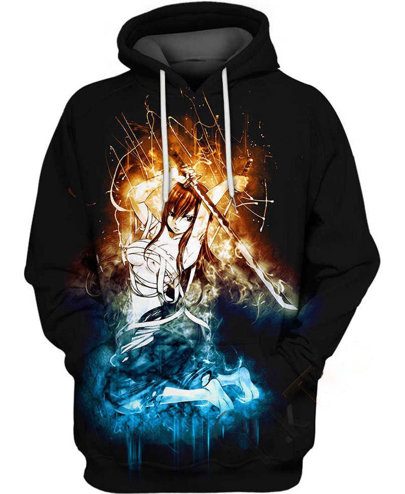 S Body Shape Of Erza Scarlet Hoodie 3D 3 S Body Shape Of Erza Scarlet Hoodie 3D