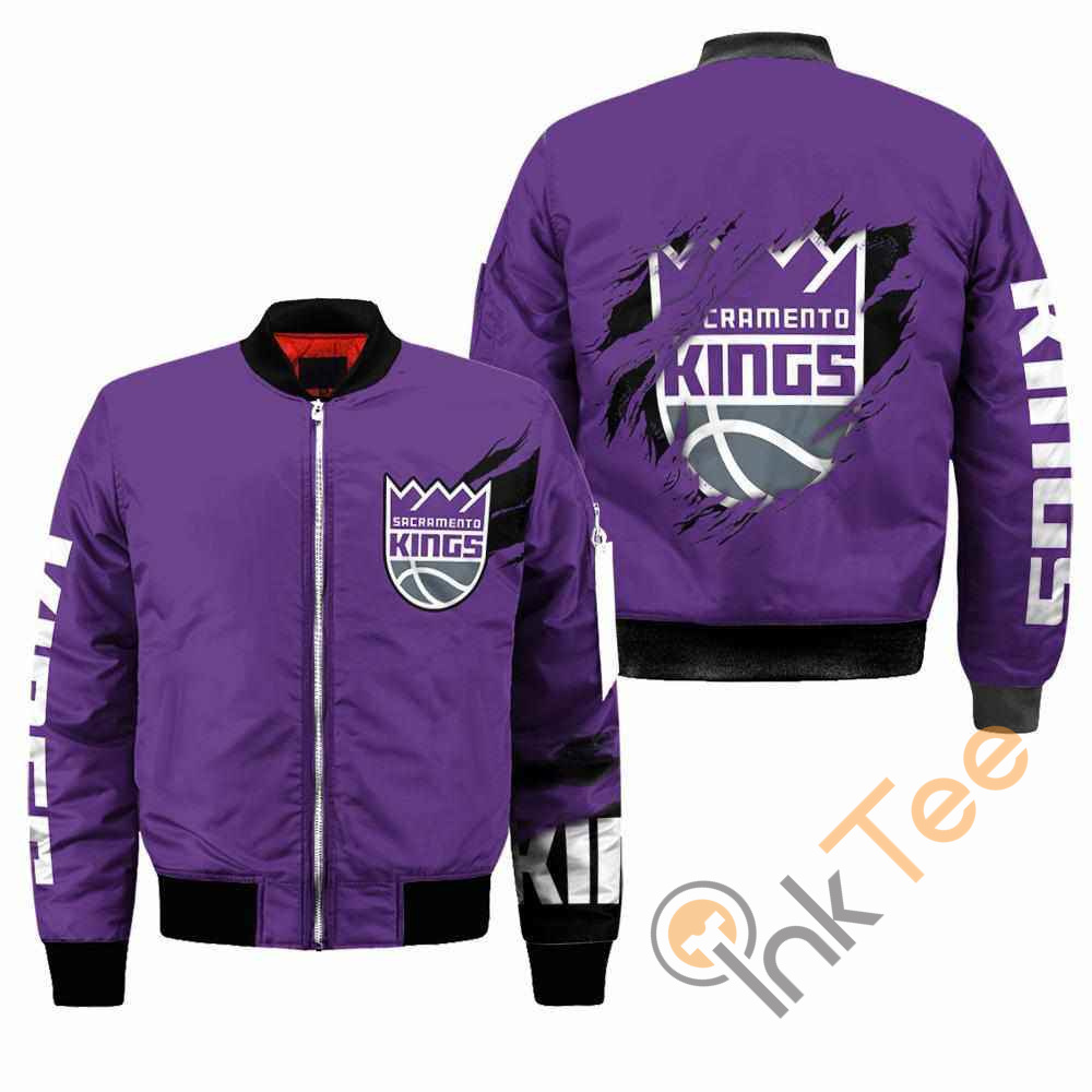 Sacramento Kings NBA Purple Apparel Best Christmas Gift For Fans Bomber Jacket