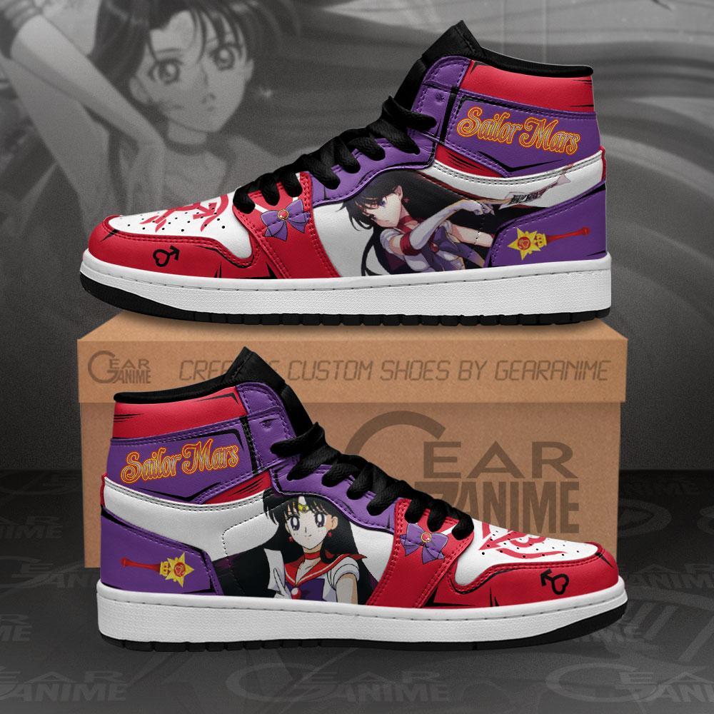Sailor Mars Sneakers Sailor Moon Anime Air Jordan Shoes 8 Sailor Mars Sneakers Sailor Moon Anime Air Jordan Shoes