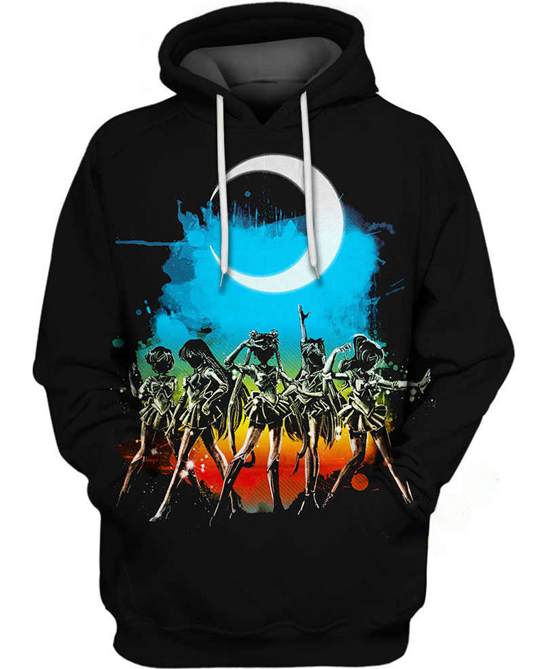 Sailor Moon Silhouette Hoodie 3D