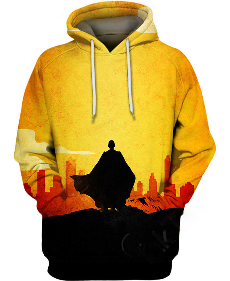 Saitama Orange Negative Space Hoodie 3D