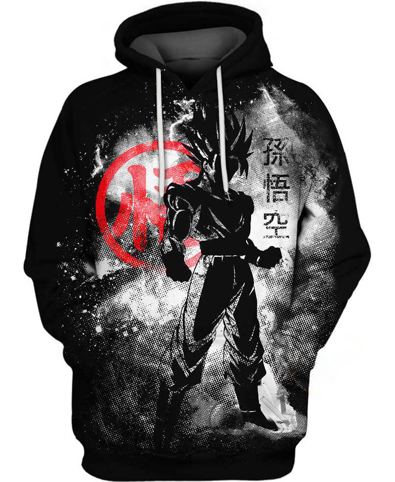 Saiyan Space Hoodie 3D 3 Saiyan Space Hoodie 3D