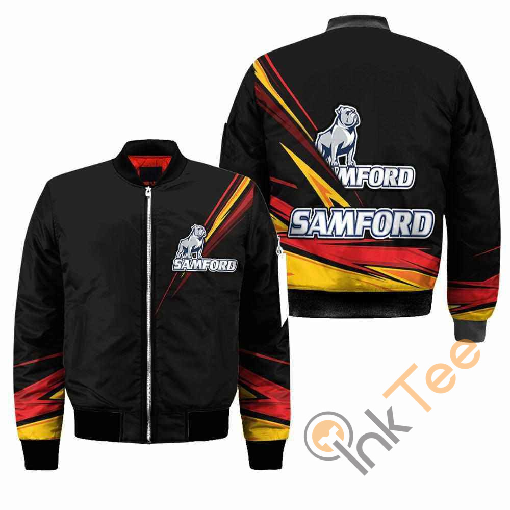 Samford Bulldogs NCAA Black Apparel Best Christmas Gift For Fans Bomber Jacket