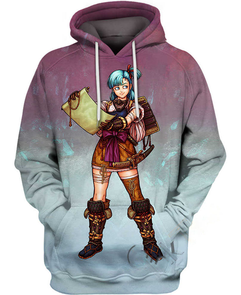 Samurai Bulma Hoodie 3D