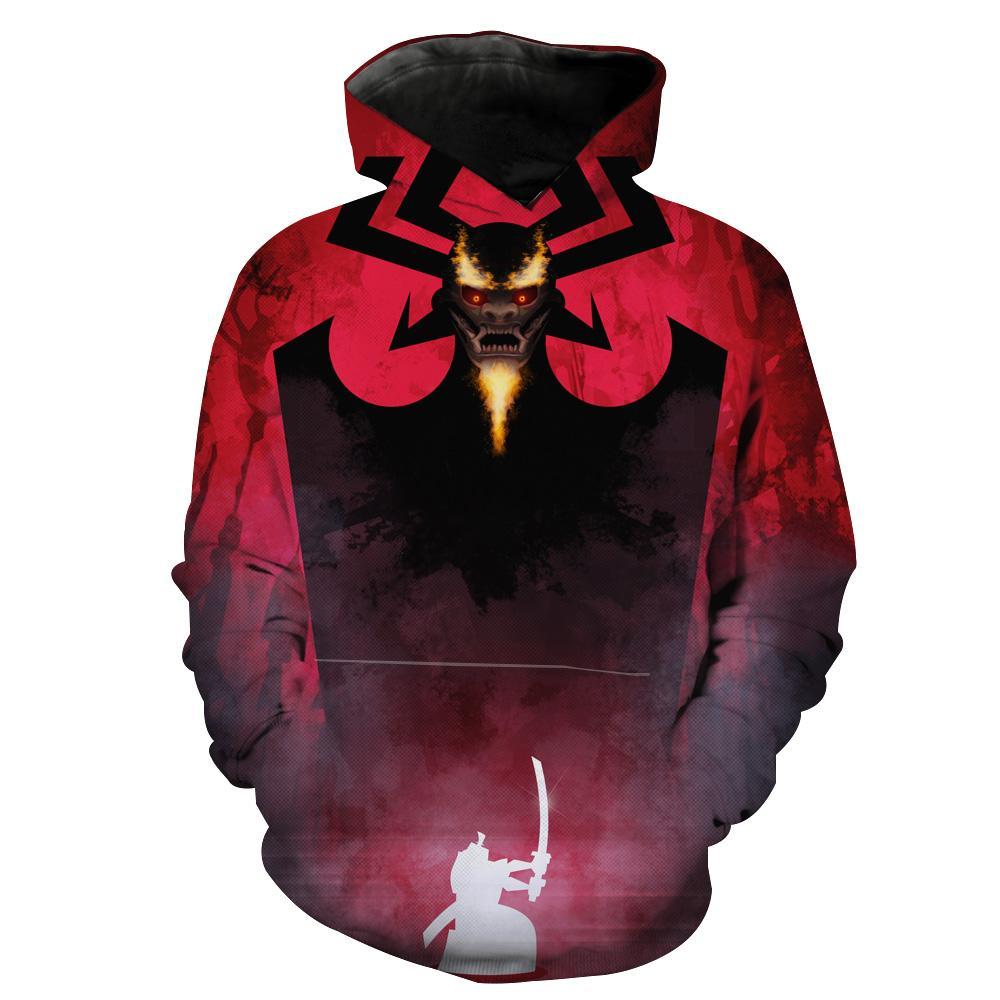 Samurai Jack Aku Vs Jack Epic Hoodie 3D 1 Samurai Jack Aku Vs Jack Epic Hoodie 3D