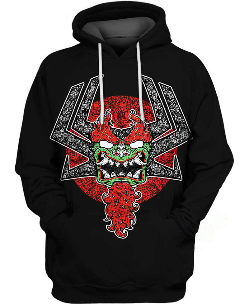 Samurai Jack And Demon Hoodie 3D 1 Samurai Jack And Demon Hoodie 3D