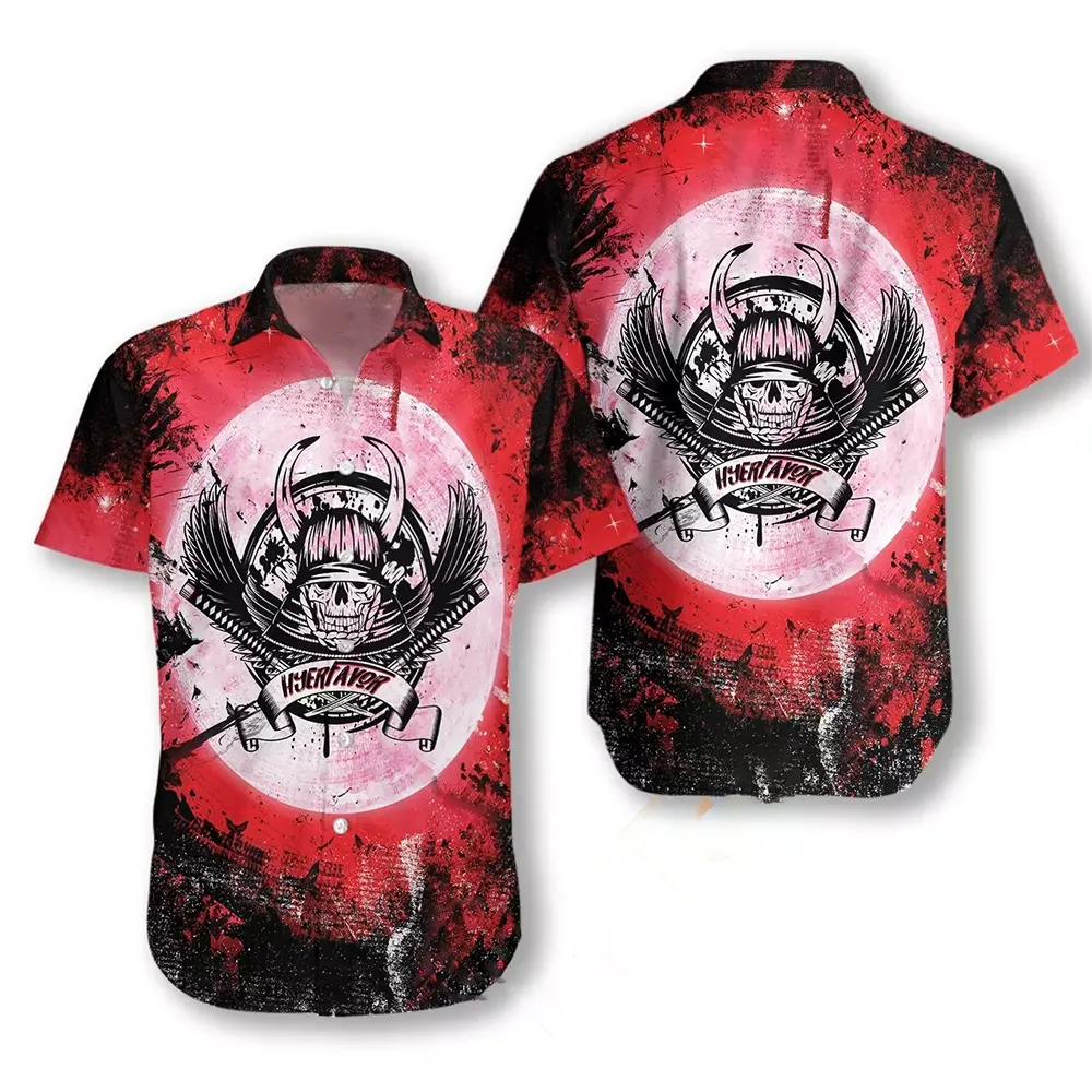 Samurai Skull Hawaiian shirts