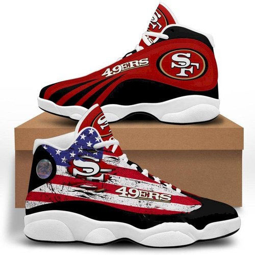 Unique NFL San Francisco 49ers Logo Air Jordan Shoes