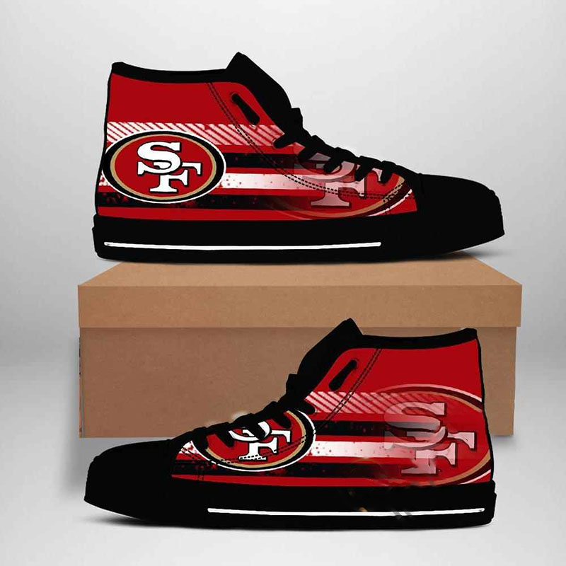 San Francisco 49ers NFL Football High Top Shoes