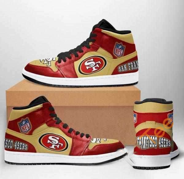 San Francisco 49ers Nfl Football Custom Air Jordan Shoes