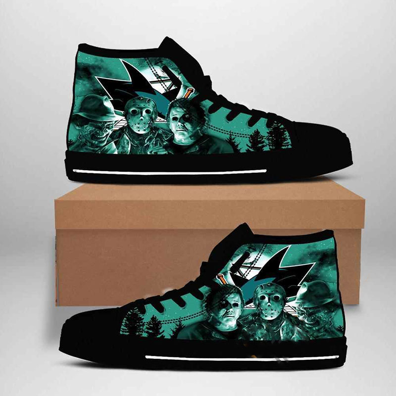 San Jose Sharks Nhl Hockey High Top Shoes