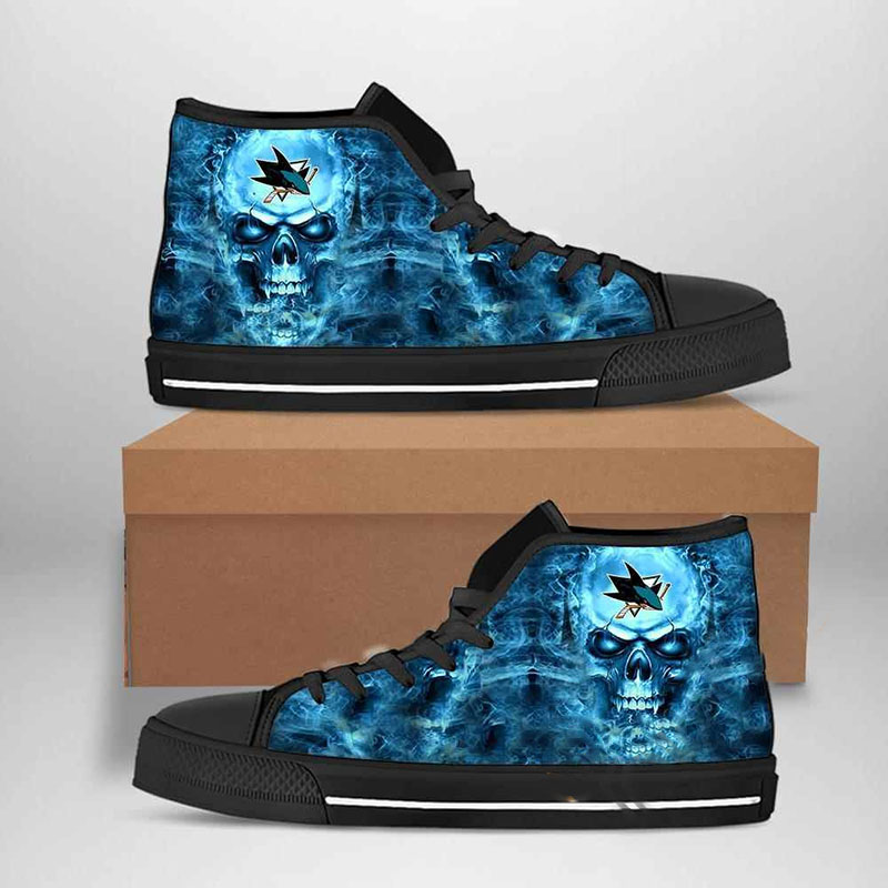 San Jose Sharks Nhl Hockey High Top Shoes